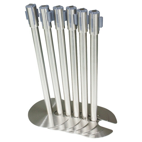 テラモト ベルトパーテーションスタンド UN ポール:ブラック ベルト:青(ナイロン) SU-661-801-3 1台(ご注文単位1台)【直送品】