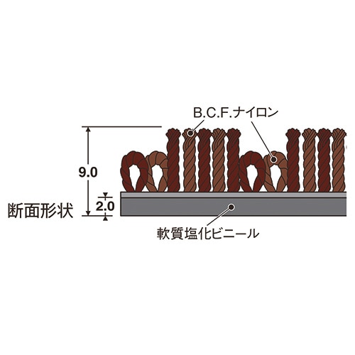 テラモト 雨天用マット ネオレインマット 600×900mm ブラウン MR-031-040-4 1枚(ご注文単位1枚)【直送品】
