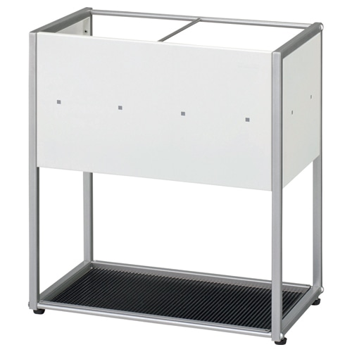 トヨダプロダクツ LASシリーズ 傘立て 24本用 幅400×奥行225×高さ450mm シルバー&ホワイト LAS-24USP 1台（ご注文単位1台）【直送品】