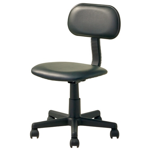 ナカバヤシ OHチェア 肘なし ビニールレザー ブラック OTS12-PBK 1脚(ご注文単位1脚)【直送品】