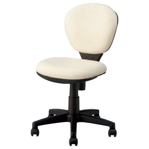 ナカバヤシ OHチェア 肘なし ホワイト RZC-271W 1脚(ご注文単位1脚)【直送品】