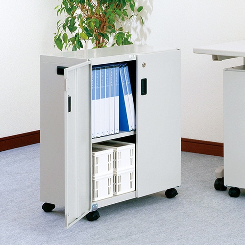 ナカバヤシ セキュリティデスクターナ 幅600×奥行300×高さ800mm ニューグレー ND-S723 1台(ご注文単位1台)【直送品】