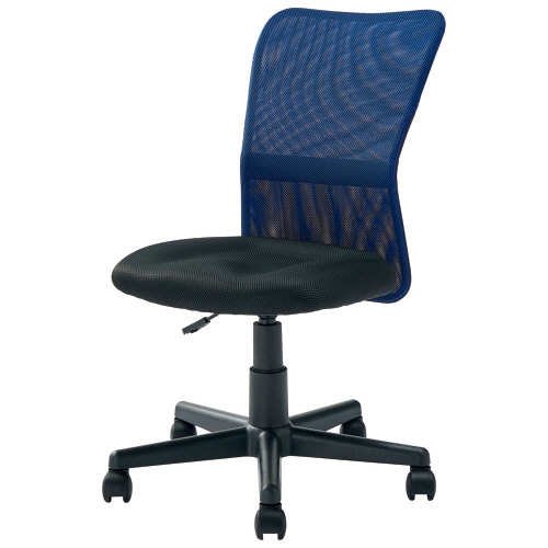 ナカバヤシ らくらくメッシュチェア 肘なし ネイビー OTS002NB 1脚(ご注文単位1脚)【直送品】