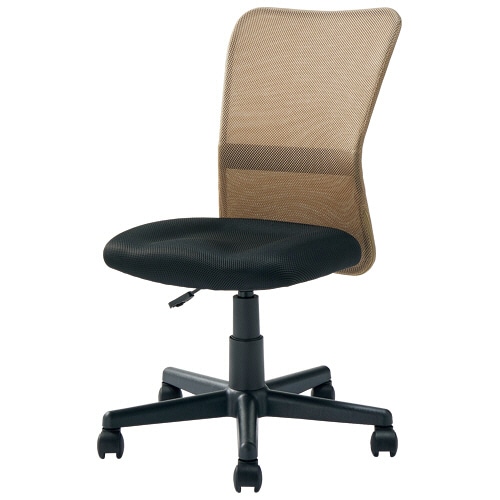 ナカバヤシ らくらくメッシュチェア 肘なし ベージュ OTS002BE 1脚(ご注文単位1脚)【直送品】