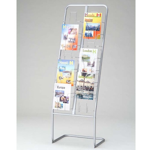 ピージーグロリア パンフレットスタンド 2列7段 A4サイズ YS-66 1台(ご注文単位1台)【直送品】