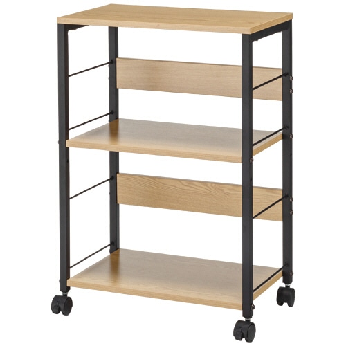 フレックスデスク サイドワゴン ナチュラル 1台(ご注文単位1台)【直送品】