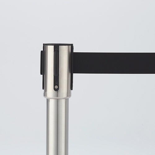 ベルトパーテーションスタンドSE シルバータイプ ベルト:黒 1台(ご注文単位1台)【直送品】