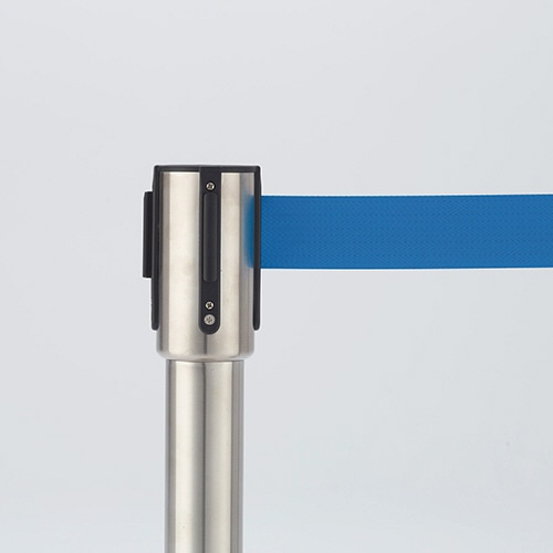 ベルトパーテーションスタンドSE シルバータイプ ベルト:青 4台/セット(ご注文単位1セット)【直送品】