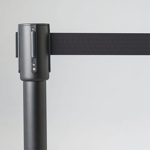 ベルトパーテーションスタンドSE ブラックタイプ ベルト:黒 4台/セット(ご注文単位1セット)【直送品】