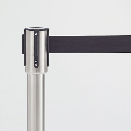 ベルトパーテーションスタンドSH シルバータイプ ベルト:黒 1台(ご注文単位1台)【直送品】