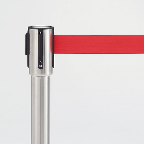 ベルトパーテーションスタンドSH シルバータイプ ベルト:赤 1台(ご注文単位1台)【直送品】