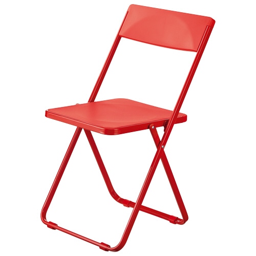 ホームスタイリング SLIMフォールディングチェア レッド SL-RD 1脚（ご注文単位1脚）【直送品】
