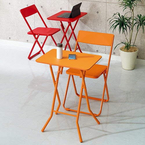 ホームスタイリング タッチ フォールディングテーブル S 幅560×奥行420mm ホワイト 1台(ご注文単位1台)【直送品】