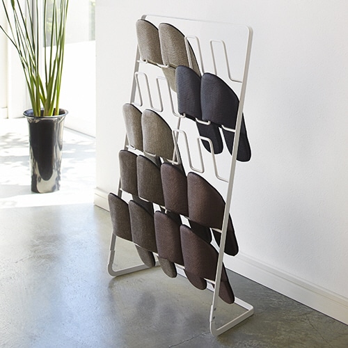 山崎実業 スリッパラック 10足用 ホワイト 1台(ご注文単位1台)【直送品】