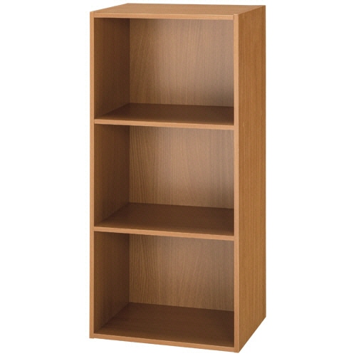 不二貿易 カラーボックス 3段 幅418×奥行290×高さ890mm ビーチ 93500 1台(ご注文単位1台)【直送品】