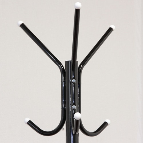 不二貿易 パイプポールハンガー 幅510×奥行440×高さ1760mm ブラック FB-176NBK 1台（ご注文単位1台）【直送品】