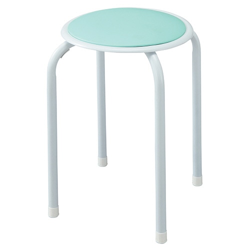 不二貿易 ラウンドスツール エメラルドグリーン FB-01/10EGR 1脚（ご注文単位1脚）【直送品】