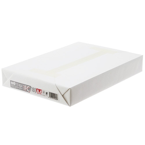 TANOSEE αエコペーパー タイプFC A4 超厚口 180g 200枚 6冊/箱(ご注文単位1箱)【直送品】