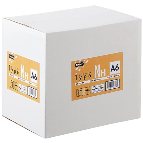 TANOSEE αエコペーパー タイプNH A6 500枚 8冊/箱(ご注文単位1箱)【直送品】