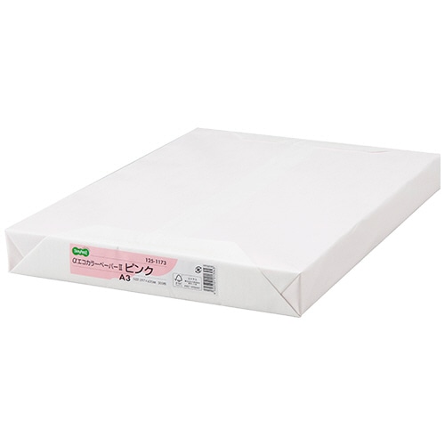 TANOSEE αエコカラーペーパーII A3 ピンク 500枚/冊(ご注文単位1冊)【直送品】