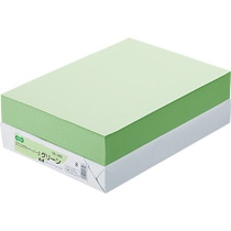 TANOSEE αエコカラーペーパーII A4 グリーン 500枚/冊（ご注文単位1冊）【直送品】