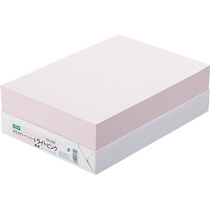 TANOSEE αエコカラーペーパーII A4 ライトピンク 500枚/冊（ご注文単位1冊）【直送品】