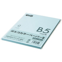 TANOSEE αエコカラーペーパーII B5 スカイブルー 少枚数パック 100枚/冊（ご注文単位1冊）【直送品】