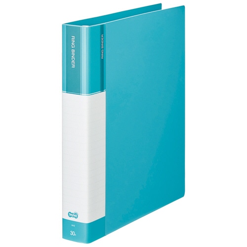 TANOSEE 30穴バインダー(PP表紙) A4タテ 120枚収容 背幅48mm ライトブルー 10冊/セット(ご注文単位1セット)【直送品】