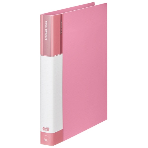 TANOSEE 30穴バインダー(PP表紙) A4タテ 80枚収容 背幅36mm ピンク 10冊/セット(ご注文単位1セット)【直送品】