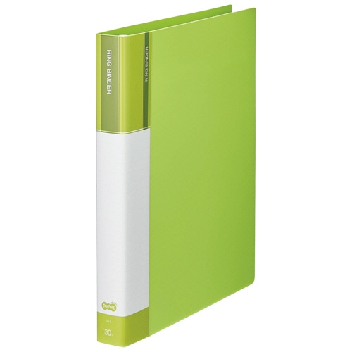 TANOSEE 30穴バインダー(PP表紙) A4タテ 80枚収容 背幅36mm ライトグリーン 1冊(ご注文単位1冊)【直送品】