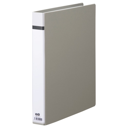 TANOSEE 30穴バインダー(貼り表紙) A4タテ 100枚収容 背幅42mm グレー 10冊/セット(ご注文単位1セット)【直送品】