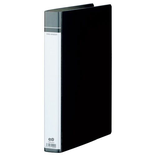 TANOSEE 30穴バインダー(貼り表紙) A4タテ 100枚収容 背幅42mm 黒 1冊(ご注文単位1冊)【直送品】