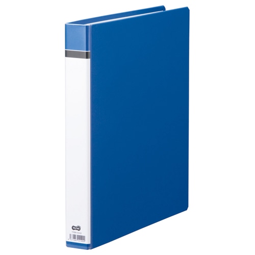 TANOSEE 30穴バインダー(貼り表紙) A4タテ 100枚収容 背幅42mm 青 1冊（ご注文単位1冊）【直送品】