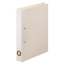 TANOSEE Dリングファイル A4タテ 2穴 250枚収容 25mmとじ 背幅45mm オフホワイト 10冊/セット(ご注文単位1セット)【直送品】