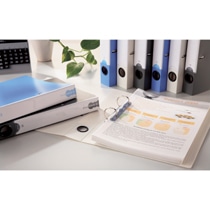 TANOSEE Dリングファイル A4タテ 2穴 250枚収容 25mmとじ 背幅45mm ブルー 10冊/セット（ご注文単位1セット）【直送品】