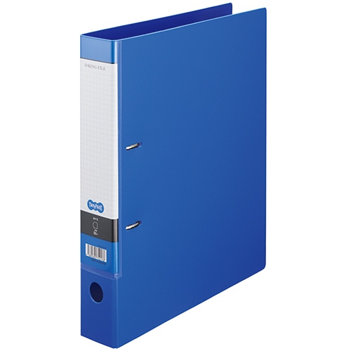 TANOSEE Dリングファイル A4タテ 2穴 350枚収容 35mmとじ 背幅53mm ブルー 1冊（ご注文単位1冊）【直送品】