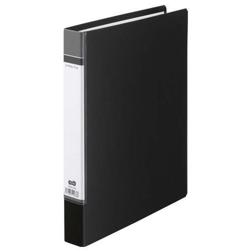 TANOSEE Dリングファイル(貼り表紙) A4タテ 2穴 210枚収容 21mmとじ 背幅40mm 黒 20冊/セット(ご注文単位1セット)【直送品】