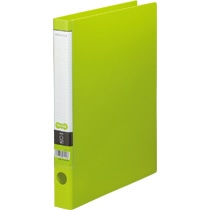 TANOSEE Oリングファイル A4タテ 2穴 170枚収容 リング内径25mm 背幅35mm ライトグリーン 10冊/セット(ご注文単位1セット)【直送品】