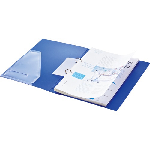 TANOSEE Oリングファイル A4タテ 2穴 250枚収容 リング内径32mm 背幅44mm ダークグレー 1冊（ご注文単位1冊）【直送品】