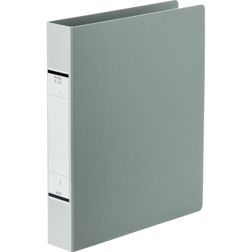 TANOSEE Oリングファイル(紙表紙) A4タテ 2穴 320枚収容 リング内径39mm 背幅52mm ソフトグレー 1冊(ご注文単位1冊)【直送品】