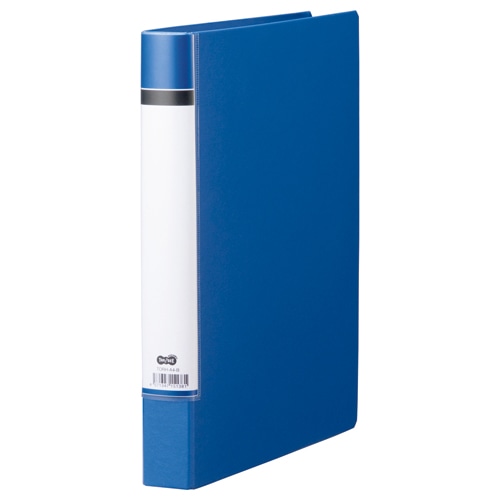 TANOSEE Oリングファイル(貼り表紙) A4タテ 2穴 200枚収容 リング内径25mm 背幅40mm 青 1冊(ご注文単位1冊)【直送品】