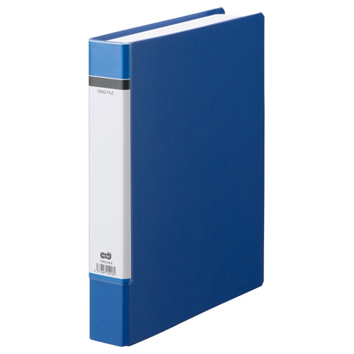 TANOSEE Oリングファイル(貼り表紙) A4タテ 2穴 330枚収容 リング内径38mm 背幅53mm 青 20冊/セット(ご注文単位1セット)【直送品】