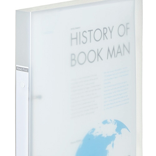 TANOSEE Oリングファイル(半透明表紙) A4タテ 2穴 150枚収容 リング内径20mm 背幅28mm ブルー 1冊（ご注文単位1冊）【直送品】