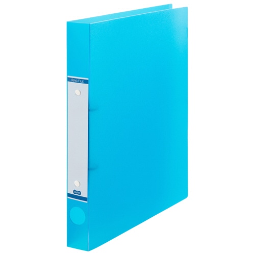 TANOSEE Oリングファイル(半透明表紙) A4タテ 2穴 200枚収容 リング内径25mm 背幅35mm ブルー 10冊/セット(ご注文単位1セット)【直送品】