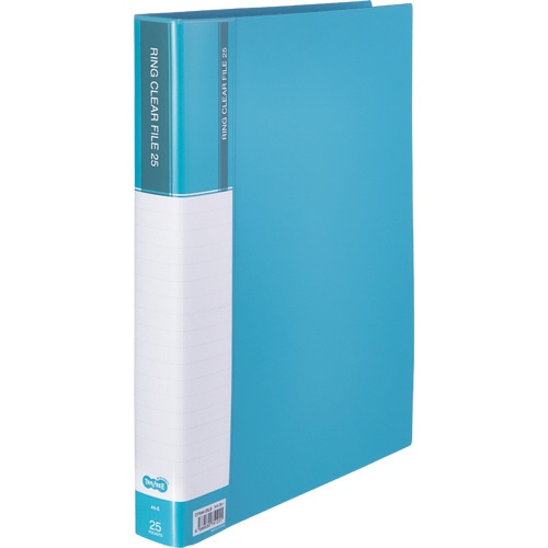 TANOSEE PPクリヤーファイル(差替式) A4タテ 30穴 25ポケット付属 背幅36mm ライトブルー 10冊/セット(ご注文単位1セット)【直送品】