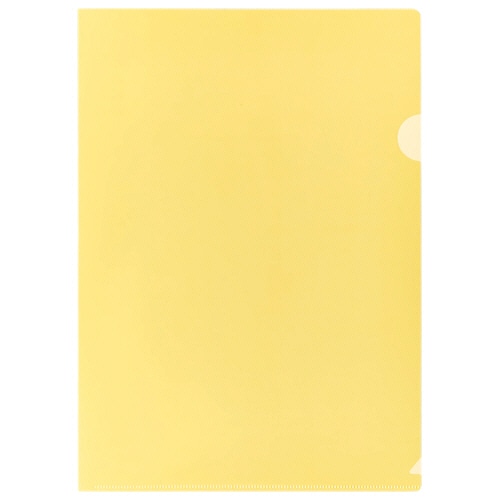 TANOSEE カラークリアホルダー 薄型エコノミータイプ A4 イエロー 厚さ0.15mm 10枚 3袋/箱（ご注文単位1箱）【直送品】
