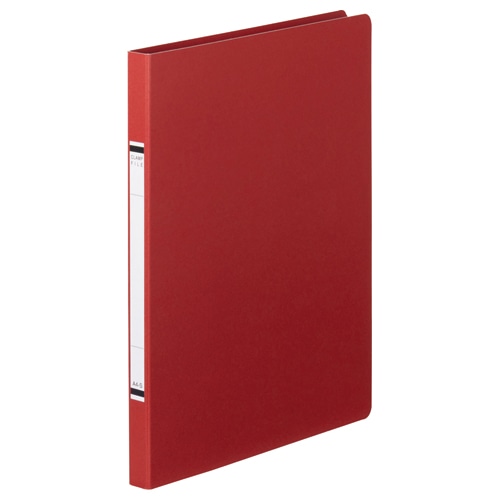 TANOSEE クランプファイル(紙表紙) A4タテ 100枚収容 10mmとじ 背幅18mm 赤 1冊(ご注文単位1冊)【直送品】