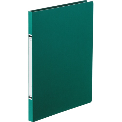 TANOSEE クランプファイル(紙表紙) A4タテ 100枚収容 10mmとじ 背幅18mm 緑 10冊/セット(ご注文単位1セット)【直送品】