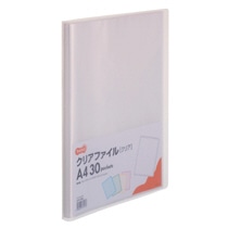 TANOSEE クリアファイル A4タテ 30ポケット 背幅17mm クリア 10冊/セット(ご注文単位1セット)【直送品】