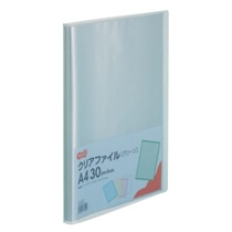TANOSEE クリアファイル A4タテ 30ポケット 背幅17mm グリーン 10冊/セット(ご注文単位1セット)【直送品】